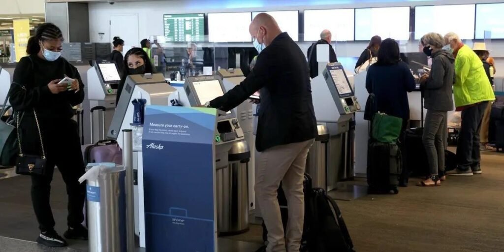 Alaska Airlines Check-in Counter at Las Vegas Airport 