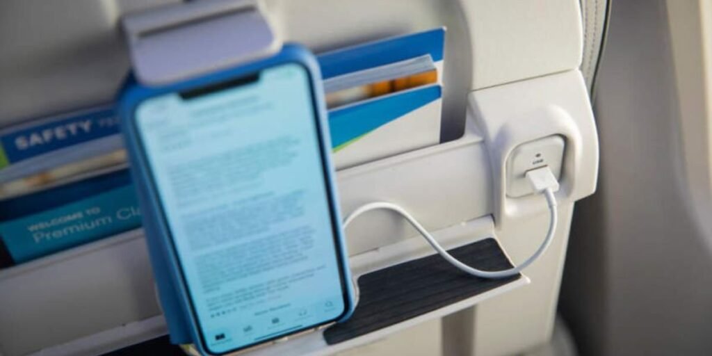 Charging Outlets in Alaska Airlines Flight