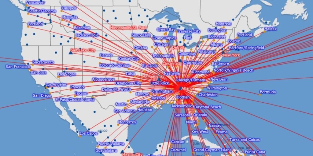 Delta Airlines Domestic Flights United States