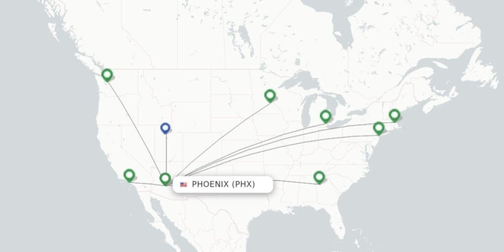 List of Delta Direct flights from Phoenix 