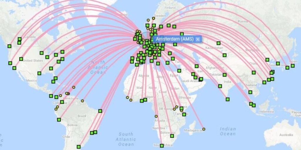 KLM Royal Dutch Airlines Global Destinations